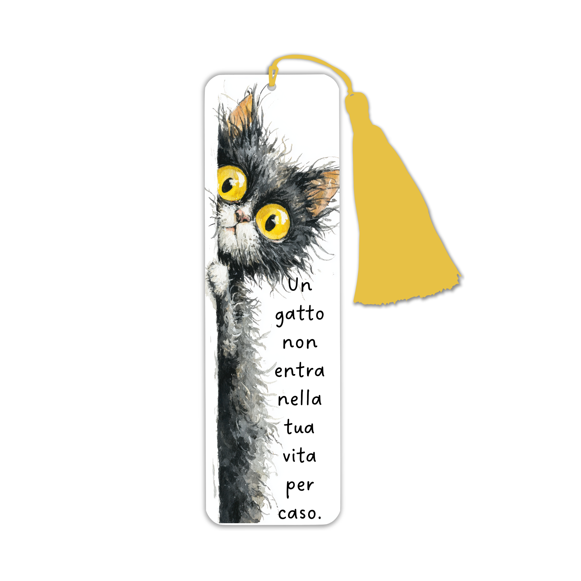 Segnalibro con frase "Un gatto non entra nella tua vita per caso."